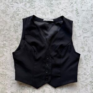 Abercrombie & Fitch Black Buttoned Vest
